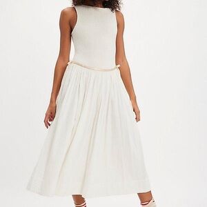 Free People Nightingale Seersucker Midi Dress
